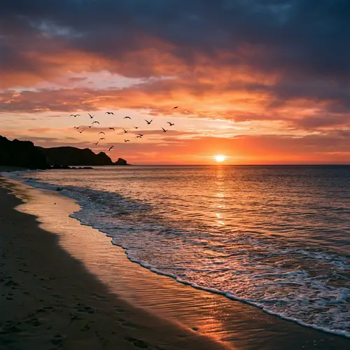 Breathtaking Sunset Over Ocean | Minimalistic Beauty