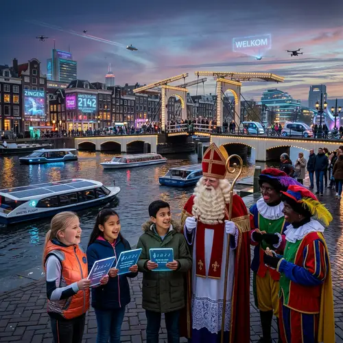 22nd-Century Dutch Children Singing in Digitalized Amsterdam