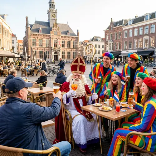 Dutch Sinterklaas Celebration at Neude Square | Festive Atmosphere