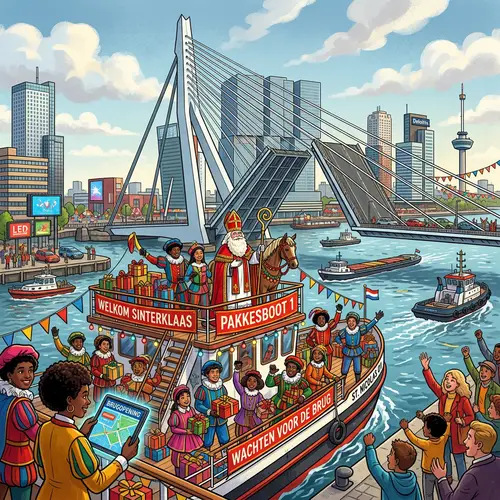 Sinterklaas & Diverse Helpers Await Modern Bridge Opening