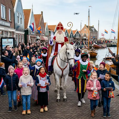 Sinterklaas Celebration in Volendam, Netherlands