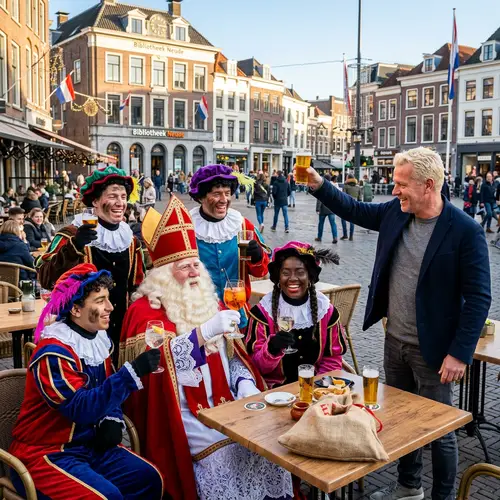 Dutch Sinterklaas in Neude, Utrecht | Roetveeg Pieten Celebration