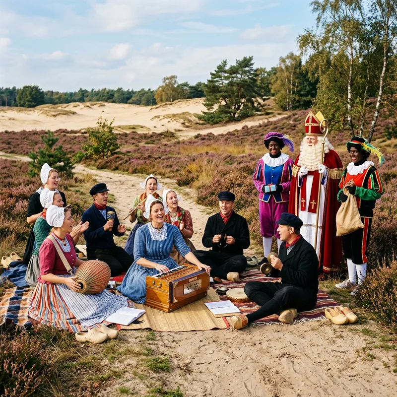 Dutch Kirtan Singers with Sinterklaas in Veluwe Dutch Kirtan Singers with Sinterklaas in Veluwe