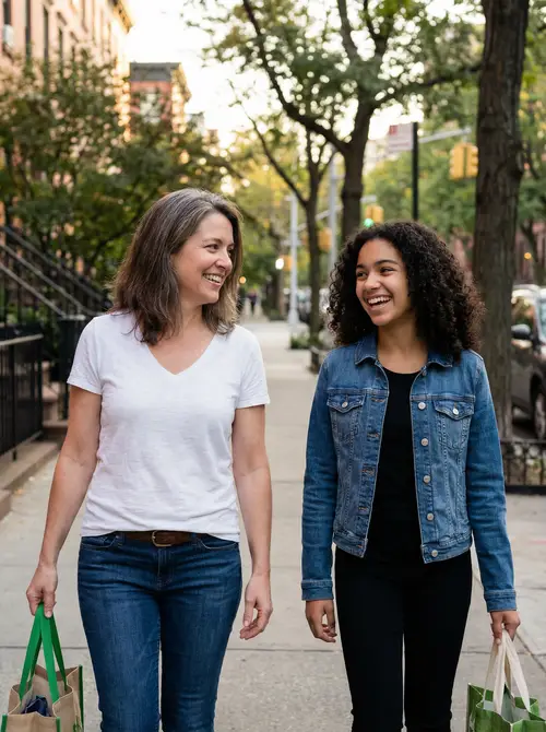 40-Year-Old Woman & Her Teenage Daughter