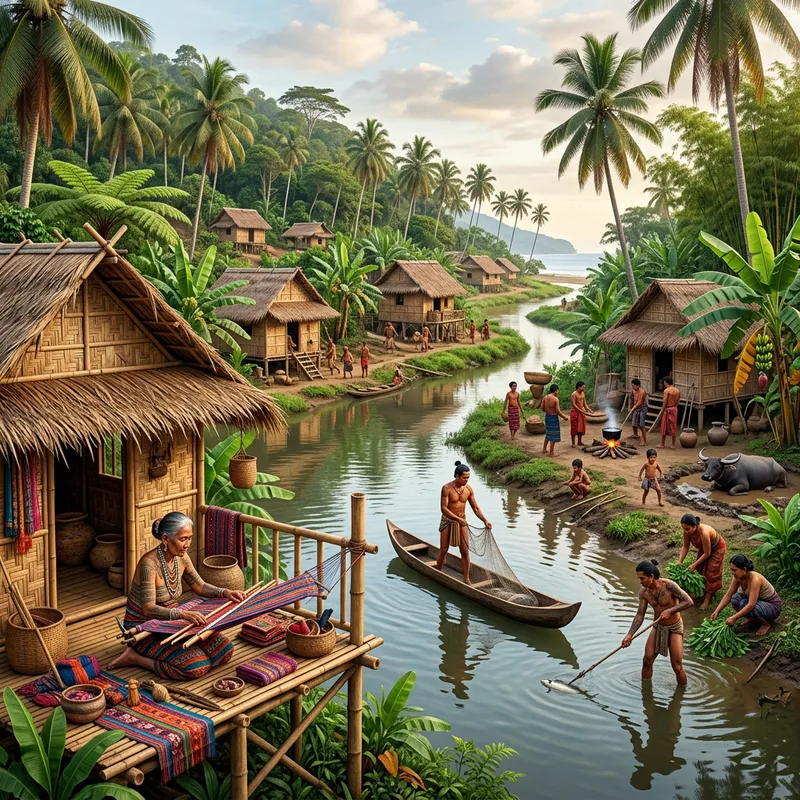 Philippine Pre Colonial Period Depiction with Indigenous Customs