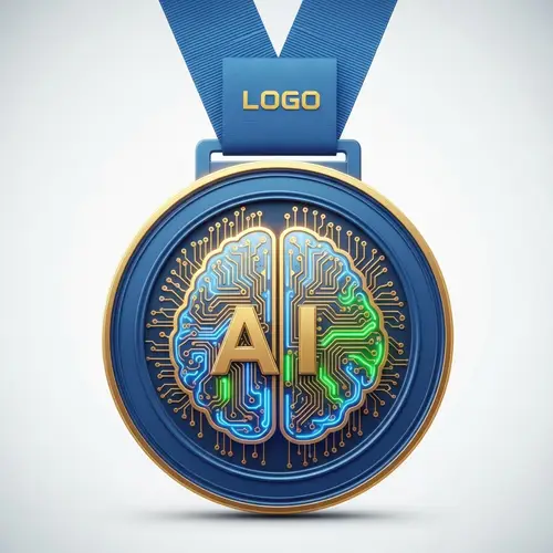 AI Achievement Medal Design for Websites