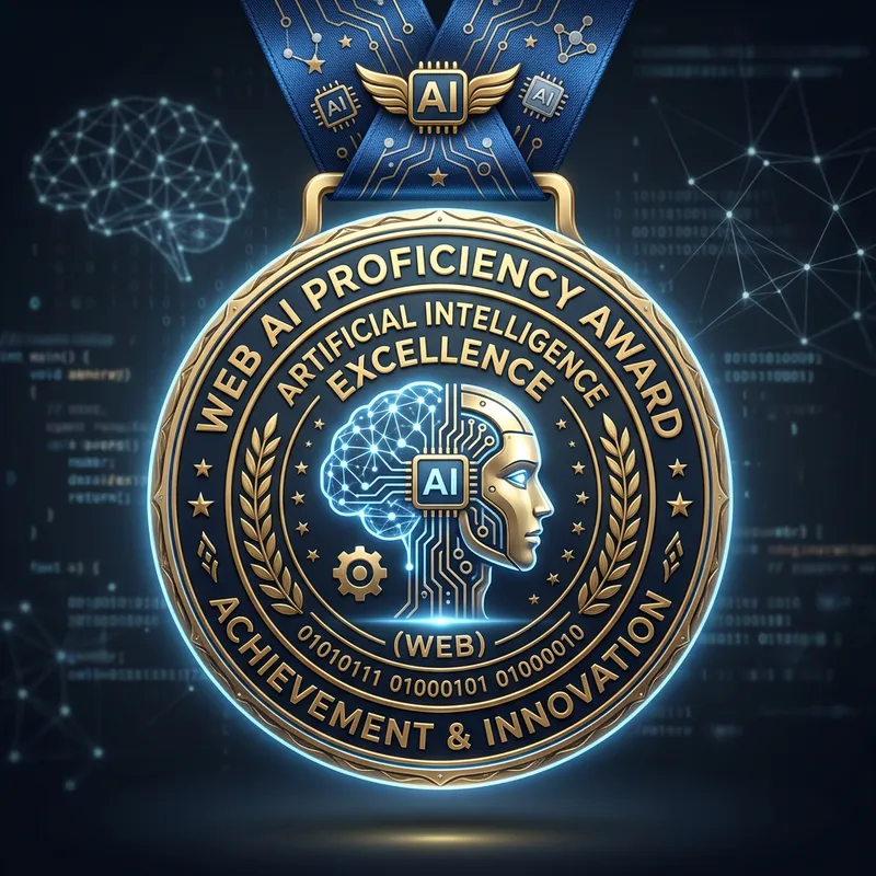AI Achievement Medal Design for Websites AI Achievement Medal Design for Websites