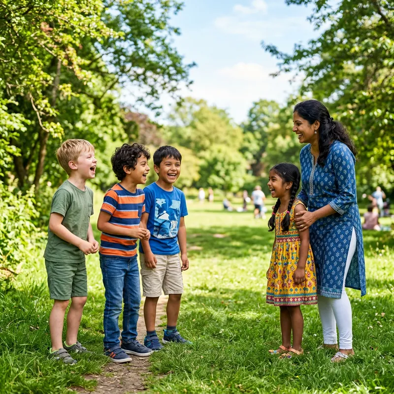 Joyful Moments: Diverse Children Laughing Together