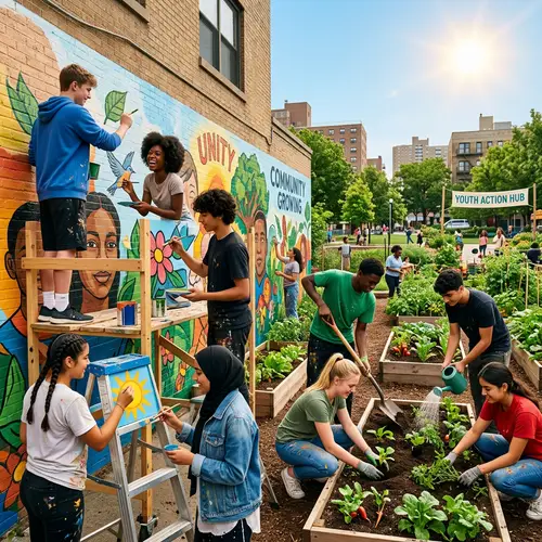 Youth and Hard Work: Vibrant Community Project by Diverse Teens