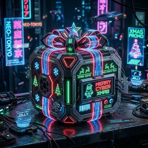 Christmas Cyber Gift Box Design