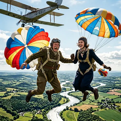 Stalin and Daughter Skydiving | Historic Adventure