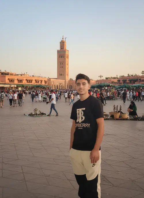 Change Background in Marrakech's Jemaa el-Fnaa Square