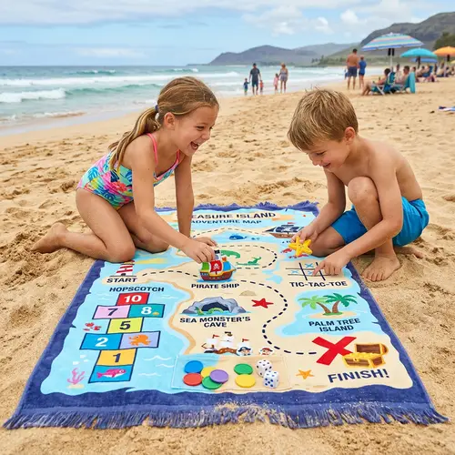 Interactive Kids Beach Towel Design for Playful Fun
