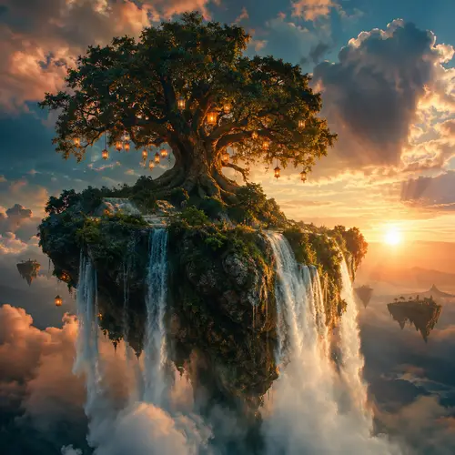 Surreal Floating Island: Epic Fantasy Photography