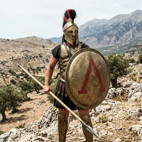 Classic Spartan Warrior from Ancient Greece - Discipline and Military Skill