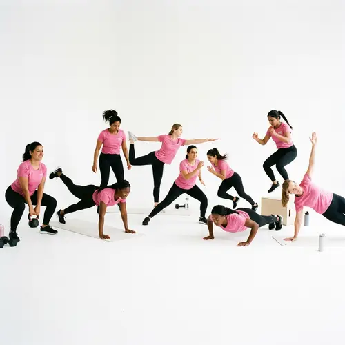 Diverse Women Fitness Class: Strength, Agility, Flexibility