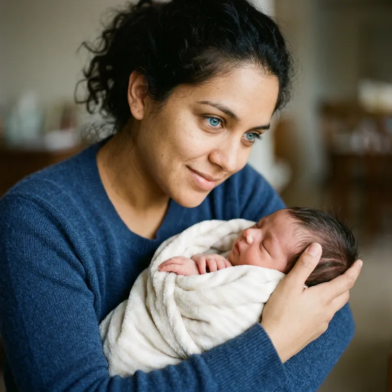 Beautiful Mother Cradling Baby | Heartwarming Bond Captured