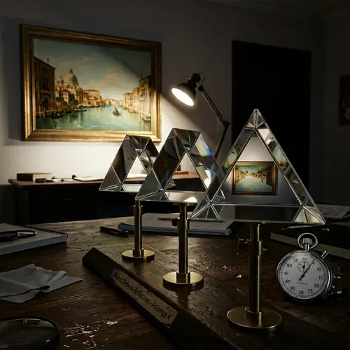 Optical Illusion: Picture Reflection Revealed by Prisms