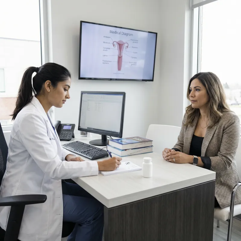 Young South Asian Doctor in Modern Clinical Office