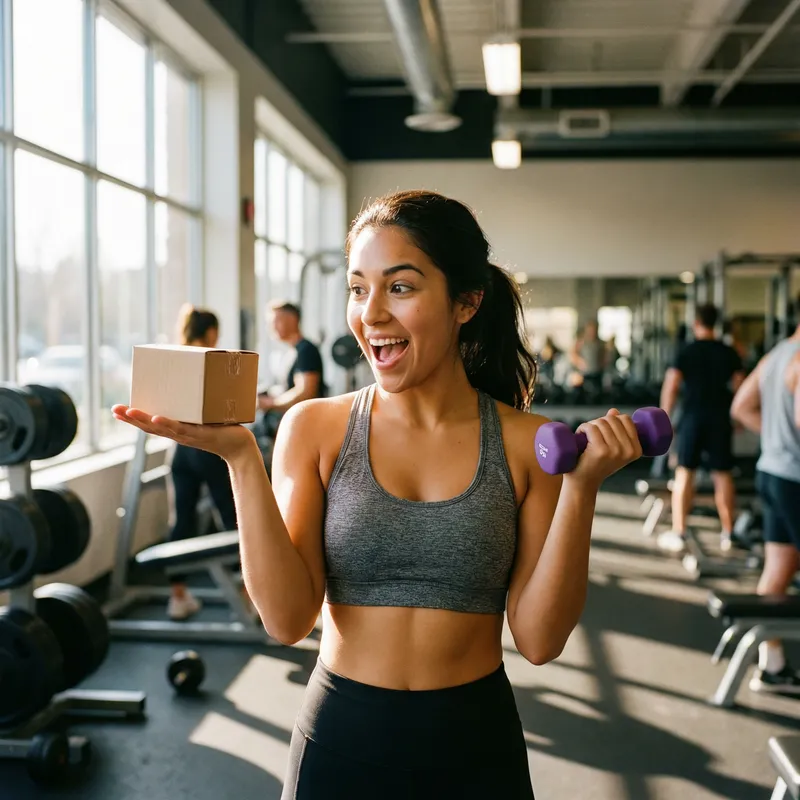 Young Brunette Hispanic Woman in Sportswear at Gym | Gym Workout Image