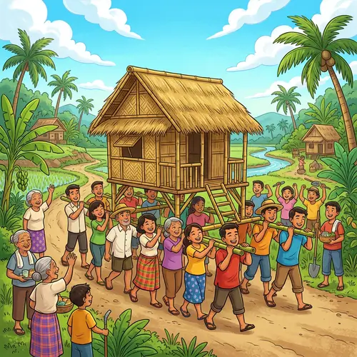 Heartwarming 'Bayanihan' Cartoon: Filipinoes Helping Each Other