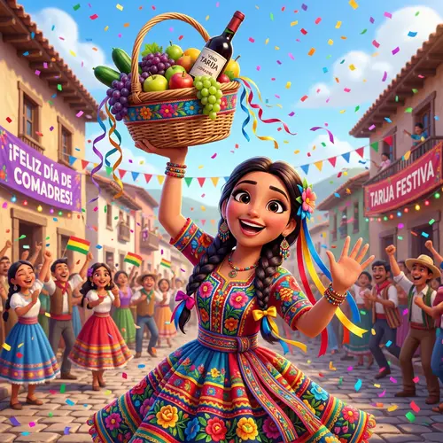 Vibrant 3D Animation of a Chaskañawi Woman