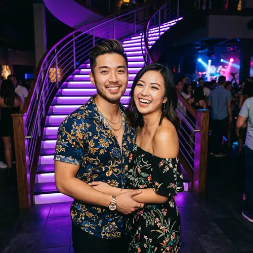 Stylish Asian Couple at a Nightclub Photo Spot