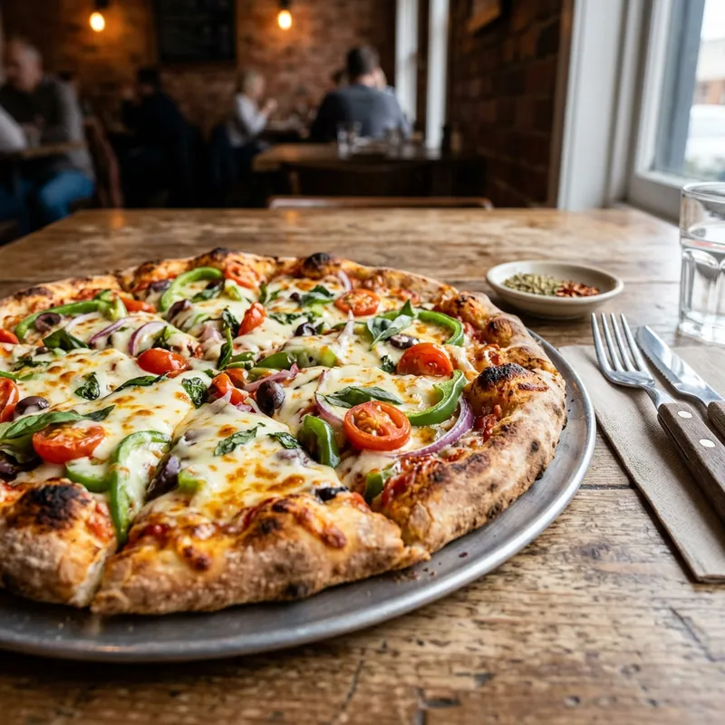 Delicious Veg Pizza Loaded with Cheese & Fresh Toppings Delicious Veg Pizza Loaded with Cheese & Fresh Toppings