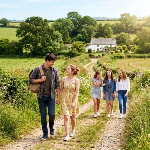 Sunny Countryside Stroll: A Joyful Walk