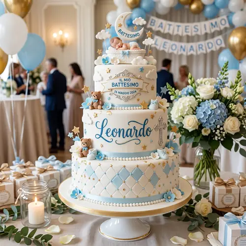 Torta Battessimo in Blue - Beautiful Cake Design