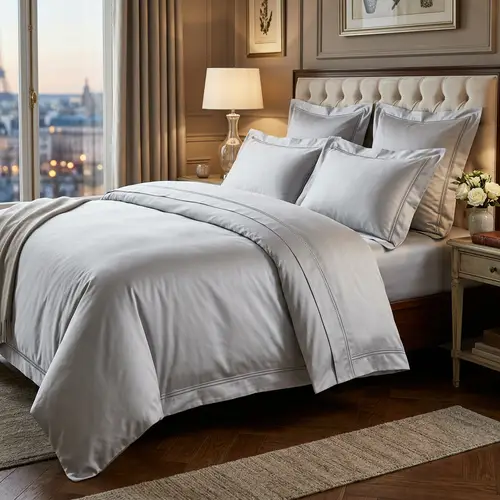 Luxury Silver Cotton Bed Linen for Elegant Bedrooms