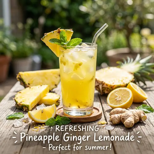 Refreshing Pineapple Ginger Lemonade Recipe