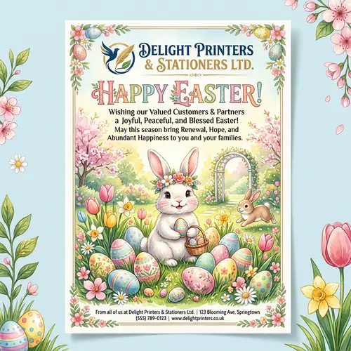 Bright Easter Poster - Delight Printers & Stationers Ltd