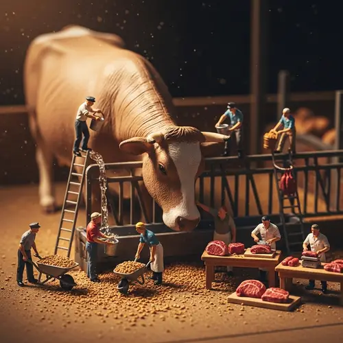 Dynamic Tiny Farmers and Butchers at Work