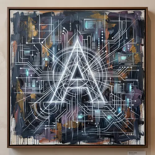 Abstract Technology Painting with A