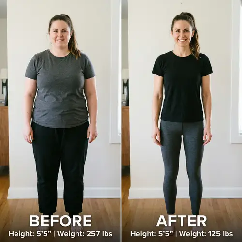 Transformative Weight Loss: 257 lbs to 125 lbs