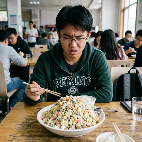 Chinese Student's First Encounter with Russian Salad