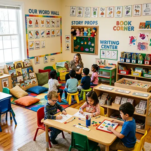 Engaging Language & Literacy Classroom for Ages 3-5