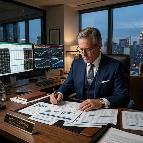 Boss in Suit: Realistic 8K Finance Setting