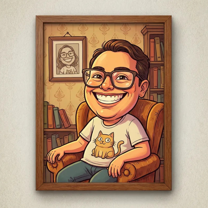 Custom Caricature Portrait Illustration