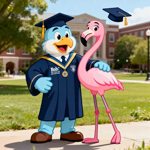 Flamingo Mascot for Ohio Wesleyan Alumni