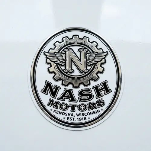 Nash Motor Motorcycle Sticker | Vintage Chrome Logo Design
