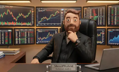 Stylish Office with Stock Charts