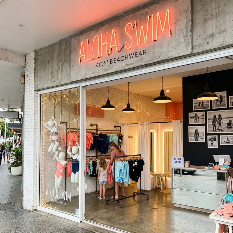 Aloha Swim Kids Swimwear | Shabby Chic Store Design