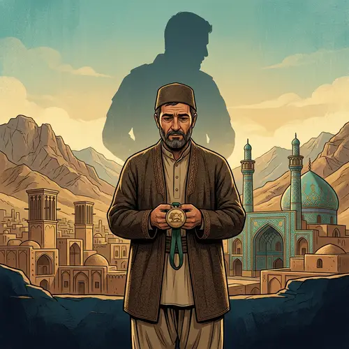 Resilient Hero in Traditional Persian Attire | Iran Tribute