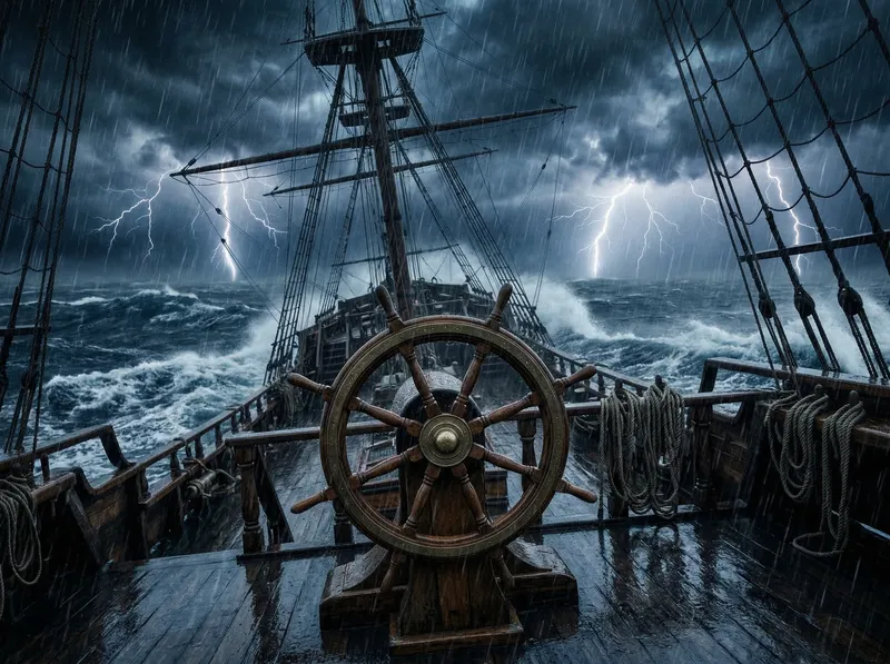 Dramatic Storm at Sea – Epic Movie Poster Dramatic Storm at Sea – Epic Movie Poster