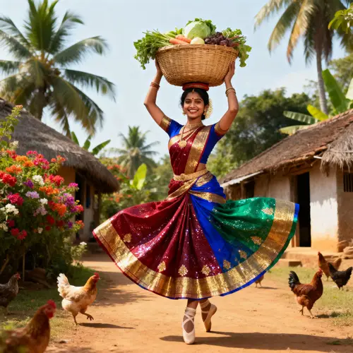 Beautiful Tamil Nadu Woman in Traditional Saree