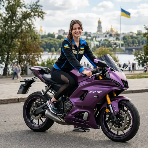 18-Year-Old Ukrainian Girl with Yamaha R7