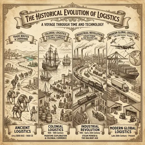 Evolution of Logistics through Time: Vintage Style Journey