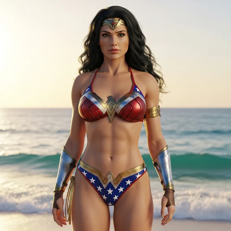 Wonder Woman in Bikini - Iconic Summer Style